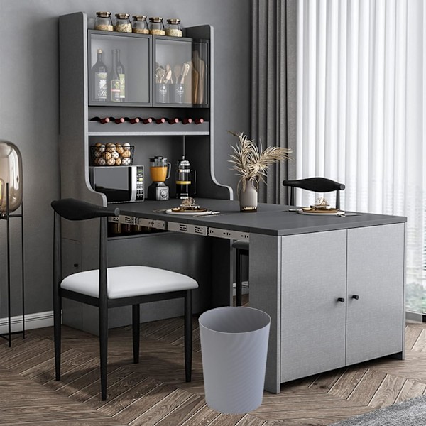 Modern Slim Design Papperskorg för Kök, Superstark Polypropylen Hållbar Papperskorg för Små Utrymmen, Utrymmeseffektiv Badrumspapperskorg