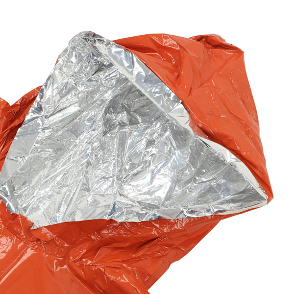 Nödponcho Utomhus Återanvändbar Orange Nöd Vattentät Isolerad Poncho Filt med Visselpipa Förvaringsväska