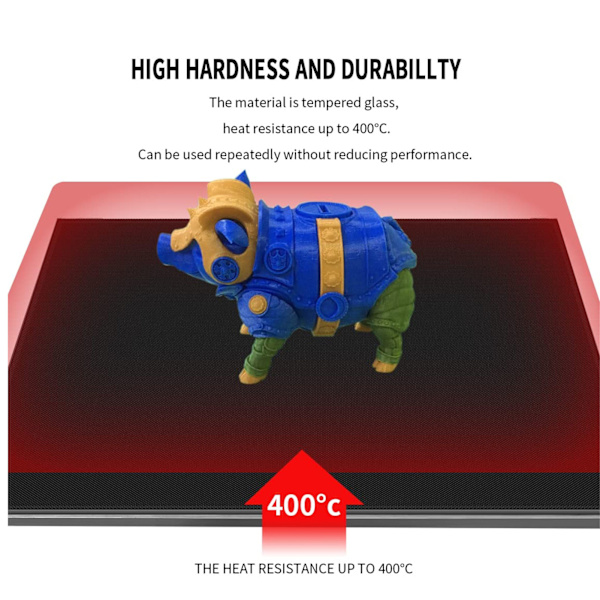 3D-skrivarglasplatta 220x240x4mm Härdad platta Byggyta Plattform för Anycubic MEGA S