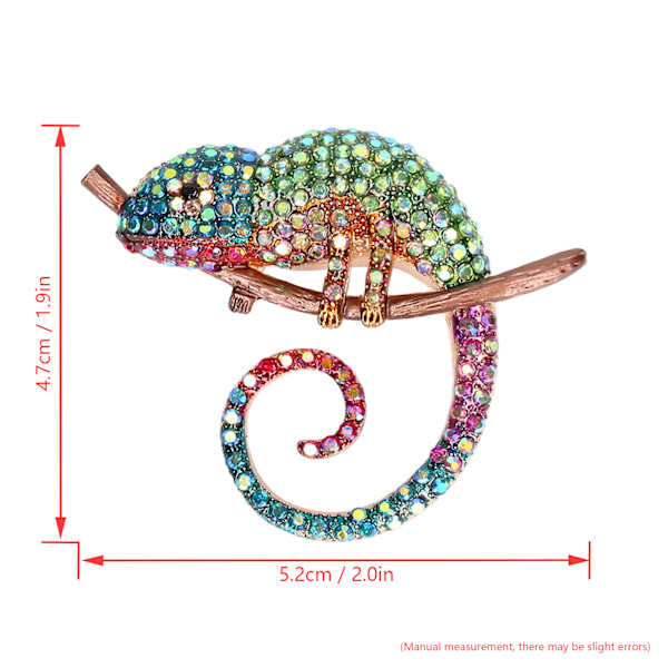 Brosch Fashion Design Anole Look Fint utförande Vackert utseende Lätt Brosch PinGrön