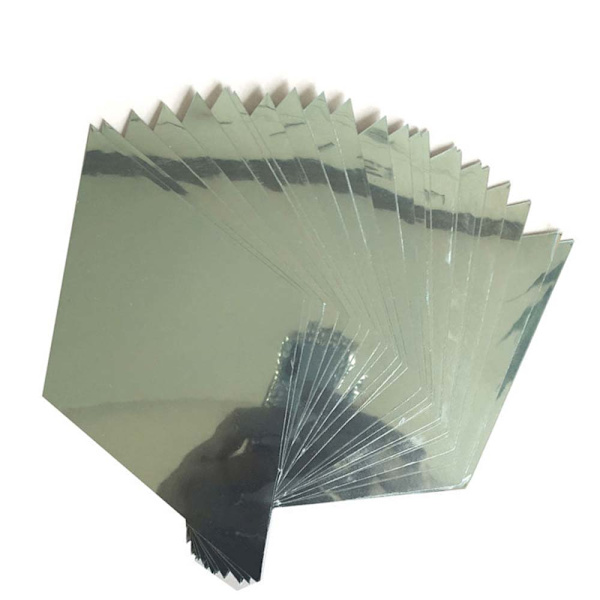Akrylspegelplattor självhäftande väggspegel flexibel självhäftande spegel utan glas, 12 x 12 tum, 4 stycken