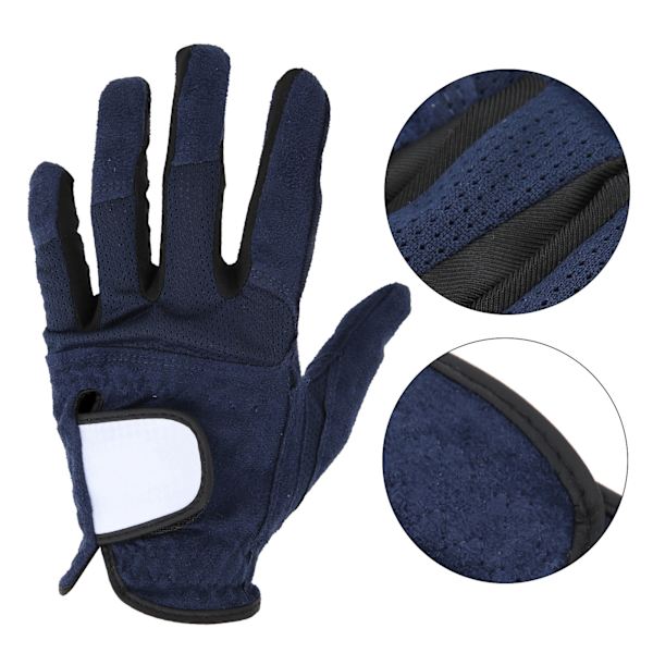 Golfhandskar för män vänster hand mikrofiber svettabsorberande mjuka andningsbara golfhandskar kunglig blå24#