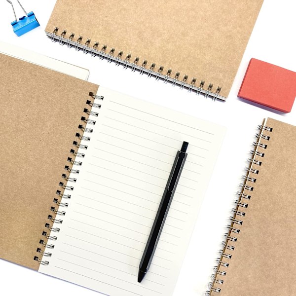 2-pack College Ruled Notebook, Mjukt gult omslag Spiral Notebook, Memo Notepad Skissbok, Studenter Kontor Affärsdagbok Spiralbok Journal, 100