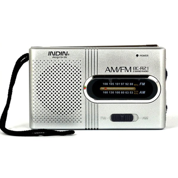 Mini Radio Portable Pocket Radio Silver