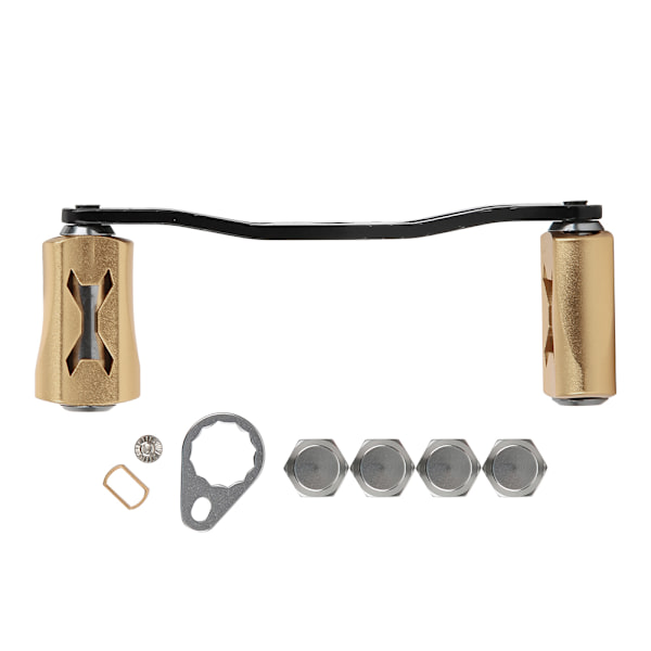 Helt i metall stark seghet trådprocess vacker elegant fiskerulle rocker arm modifierad tillbehör (Champagne Gold Gun)