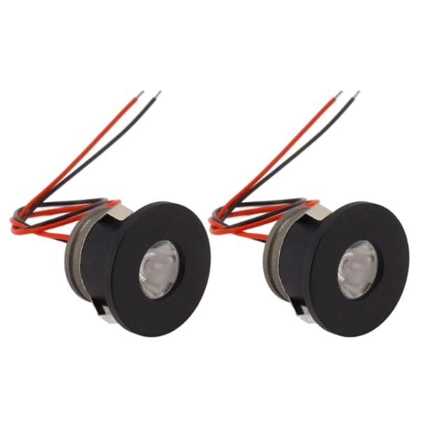 2 ST Små LED Spotlights 1W 80LM Aluminium Infällda Mini Spot Lampor Tak Downlight för Klädsel Studierum Bil