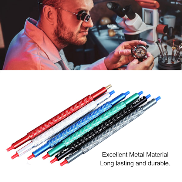 6-delars Set Urmakare Armbandsur Reparationsverktyg Metall Klockvisare Pressare Monteringsset