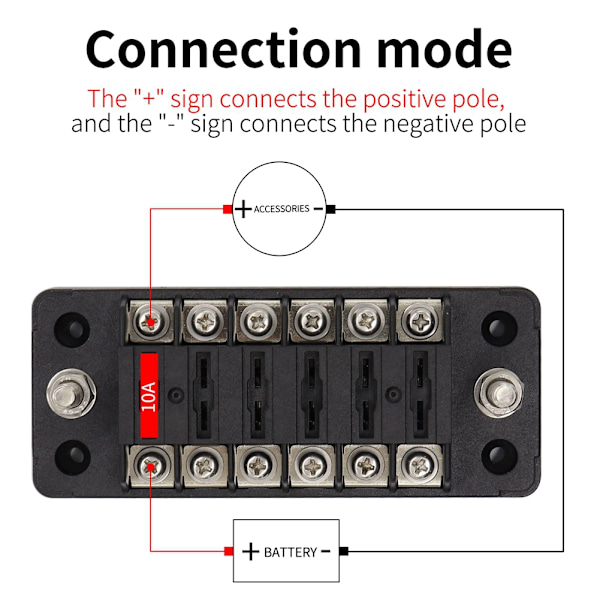 6 in 6 ut 32V Universal Kretsblads Säkringshållare för Bil Husvagn Buss Båt