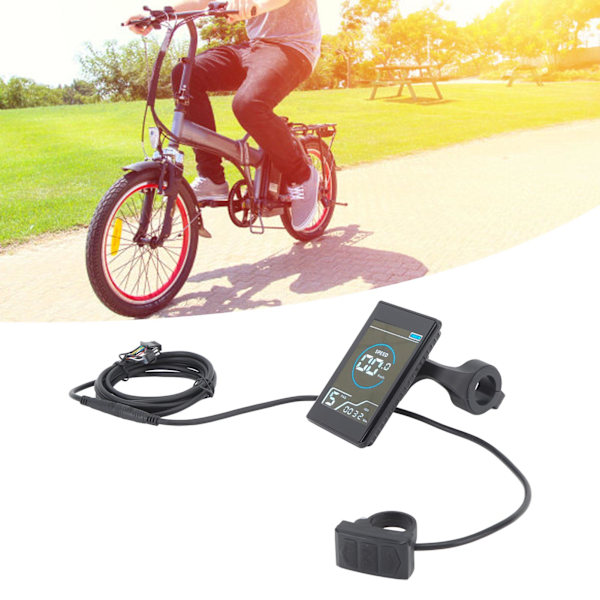 Elektrisk cykel LCD-display Elektrisk cykel LCD-displaymätare med vattentät kontakt för elektrisk mountainbike sparkcykel