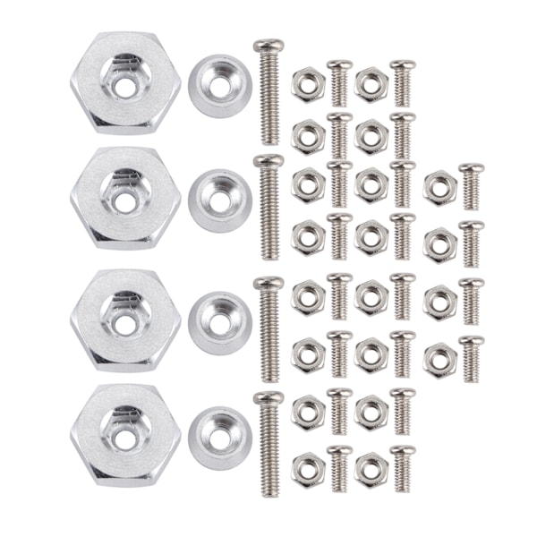 4 st 63 mm RC-bil metallnavs drivdäck reservdelar tillbehör passar för WPL D12 RC-lastbil
