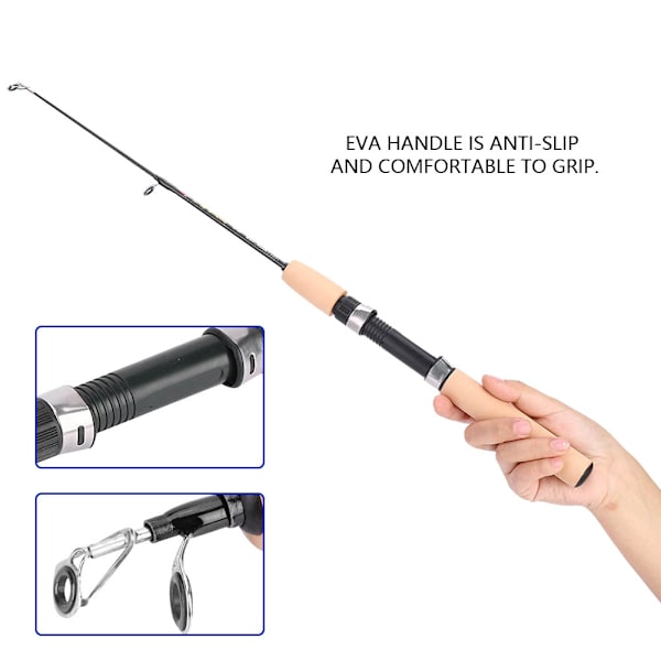 Vinter Isfiske Fiskespö Utdragbart Mini Fiskespö Utrustning (55cm)