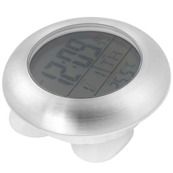 IP24 Vattentät Digital Duschklocka, Nedräkningstimerfunktion, Termometer & Hygrometer, Idealisk För Kök Spa-område (Sugkoppshängning)