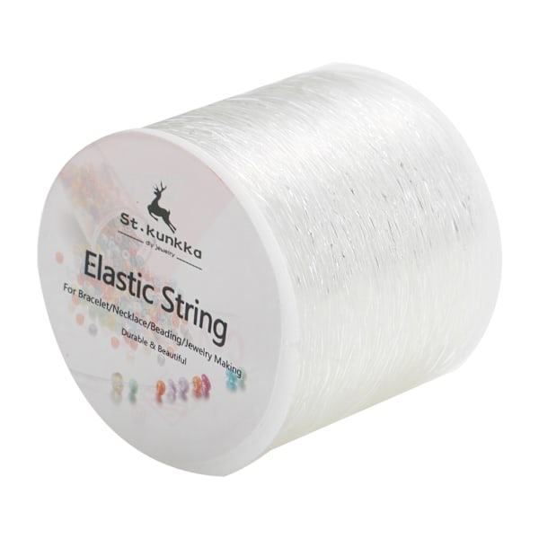 Elastisk tråd för smyckestillverkning, bred användning inom hantverk, lämplig för flera lager, klar elastisk tråd lätt att knyta, flexibel för små pärlor
