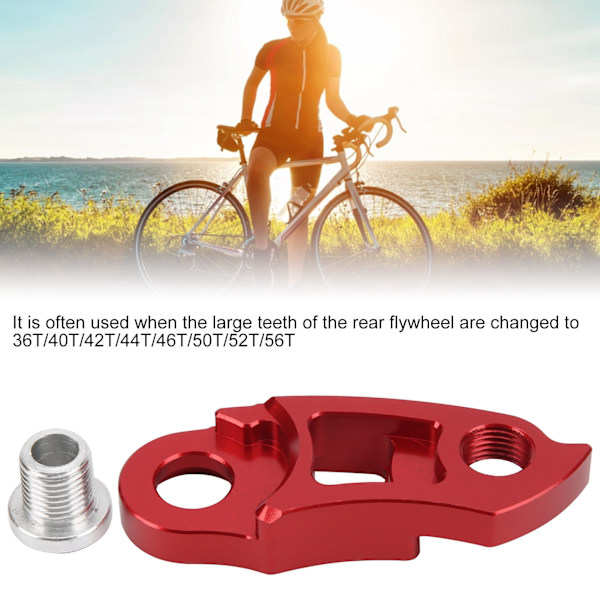 Cykel bakre växelörare Hängare Cykel Aluminium Svanskrok Förlängning Förlängare Cykeltillbehör Röd
