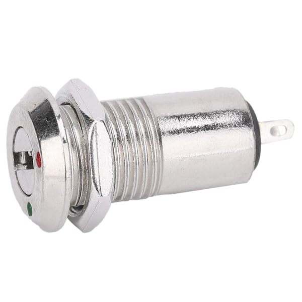10 st Nyckelströmbrytare Fat Metall ONOFF Strömspärr Rostfritt Stål med Nyckelmutter 12mm AC DC220V (Enkel Dragning)