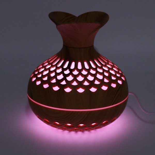 2.5W Doftspridare 300ml USB-driven Tyst Drift Blomvasformad Aromaluftfuktare för Kontor Sovrum Amber