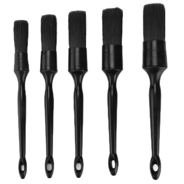 5-pack Bilrengöringsborste Set Svart Ren Man Microfiber Mikrofiber Underhåll Verktyg