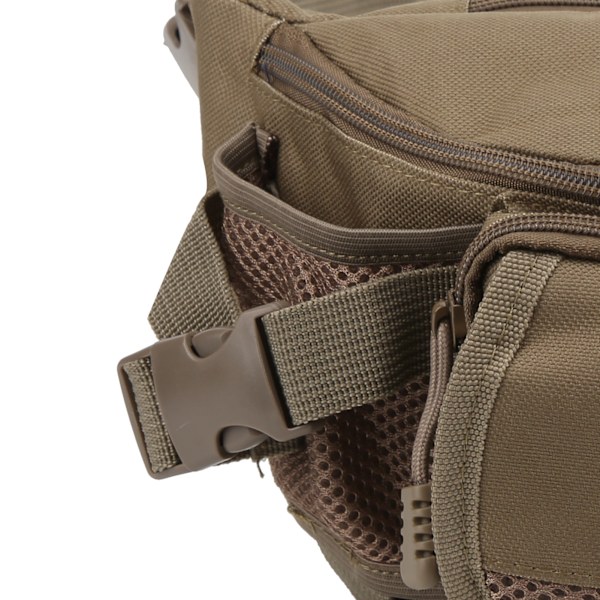 Fiskeväska Bärbar Polyester Förvaringsväska Bumbag Justerbar för Utomhusvandring KlättringKhaki
