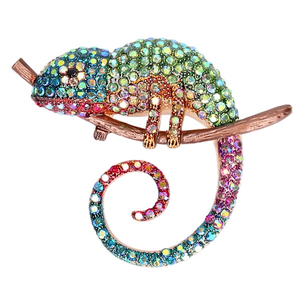 Brosch Fashion Design Anole Look Fint utförande Vackert utseende Lätt Brosch PinGrön