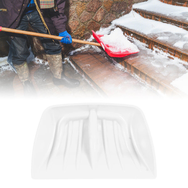 Snöskyffel PP Plastblad Skyffel för Grus Jord Löv Trädgård Bygg Ren Vit