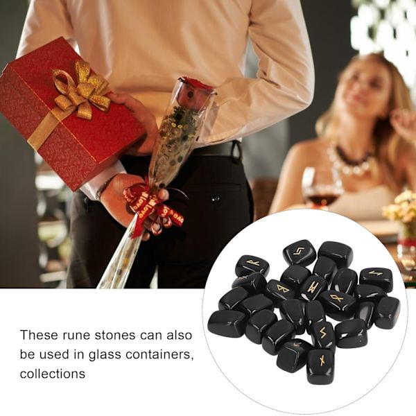 Runstenar Gamla Runor Fint Hantverk Snyggt Utseende Obsidian Material Runor Set