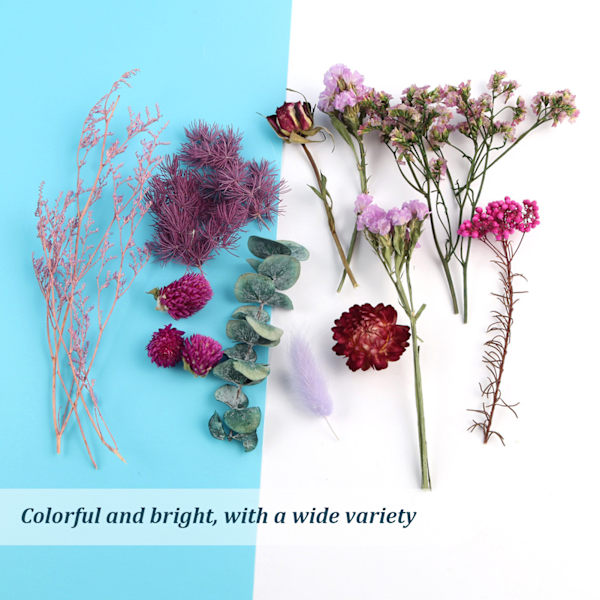 Torkade blommor färgglad doftande blombukett gör material hantverk tillbehör