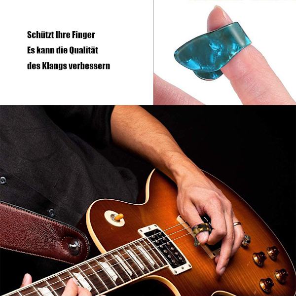Gitarr Daum plektrum 12 stycken 6 färger med metalllåda för bas, ukulele