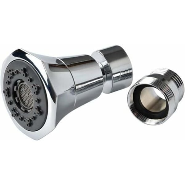 Moon - Dubbelfunktion 2-flödes köksblandare 360° roterande svängbar kran Vattenbesparande kran med 22 mm honadapter, plastutdragare