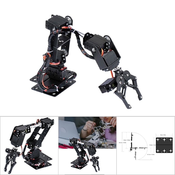 6DOF Robot Mekanisk Arm Klämma Klo Kit DOF Manipulator Industriella Robotdelar