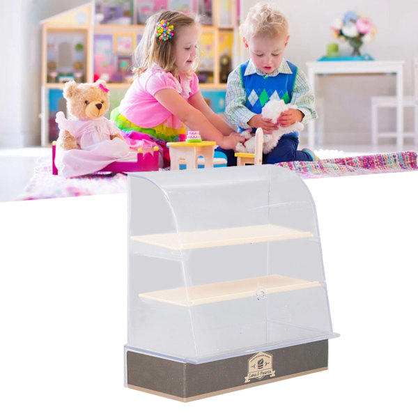 1:12 Dockhus Tårtskåp DIY Miniatyr Bageri Dessert Display Skåp Modell Dockhus Tillbehör Orange