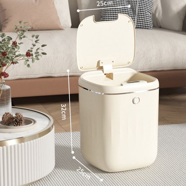 Smart Sensor Soptunna Stor Kapacitet Automatisk Papperskorg med Lock för Hem Badrum Kök 20L