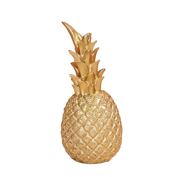 Dekorativ ananas guld, hartsananas modell prydnad, modern hantverksdekoration, vardagsrum, vinskåp, sovrum, rumsdekorationer, kontor