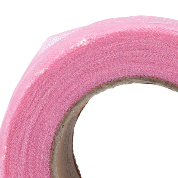 Tulletyg DIY-hantverk Slitstyrka Symfoni Polyester Lätt Bärbar Tulle Rullar 6cm Ljus Rosa