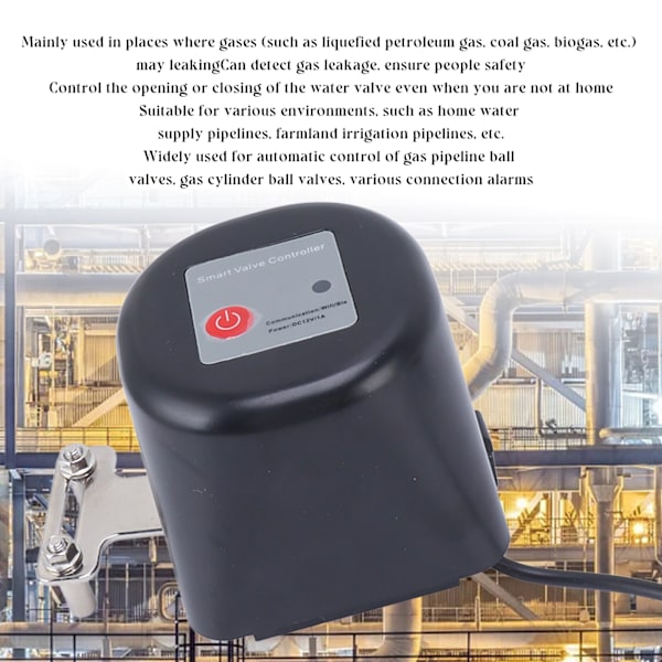WiFi Smart Ventil Controller Automatisk Manuell På Av Kulventil Manipulator DC 12V 1A EU-kontakt 100-240V