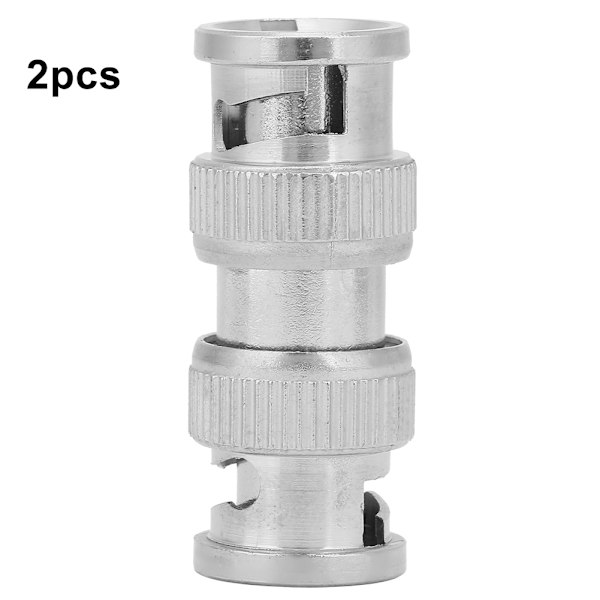 2 st BNC-hane till BNC-hane M/M koaxialkontakt RF-adapter för CCTV-säkerhetskamera