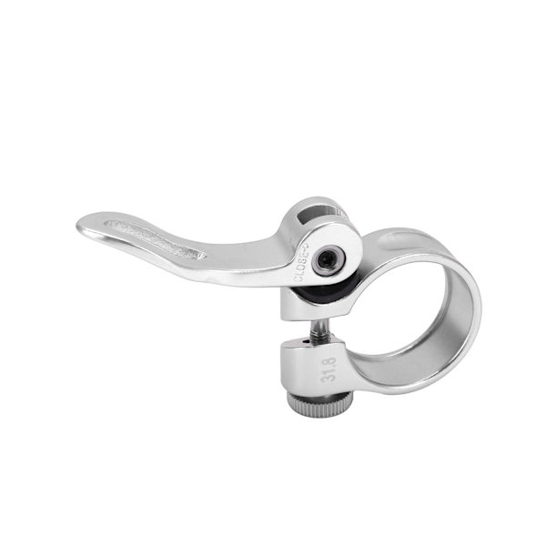 Cykelsadelstolpeklämma Korrosionsbeständig Hållbar Aluminiumlegering Sadelrörsklämma för CykelSilver