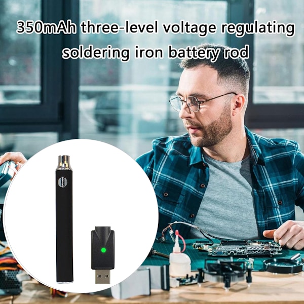 Tålig Batteripenna med Snabb Uppvärmningsfunktion och Smart USB-Adapter