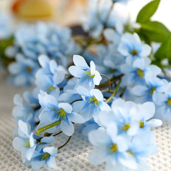 2 st 5,7FT Konstgjorda Sakura Körsbärsblommor Hängande Rankor Falska Sakura Girlang Falsk Orientalisk Körsbärs Krans Hem Trädgård Fest Bröllop