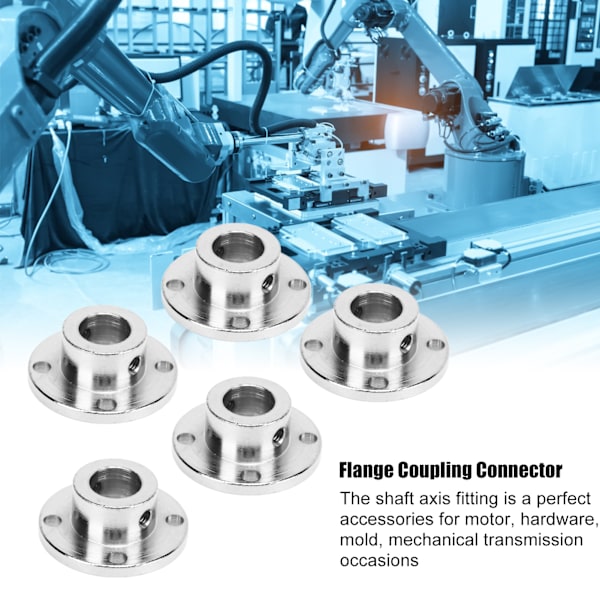 5 st flänskopplingsanslutning 10 mm innerdiameter styrningsaxel motoraxelaxelkopplingar för mekanisk transmission