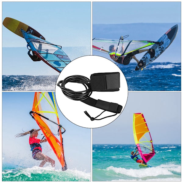 TPU Stark Surfbräda Surfbräda Leash String Benfotrep Svart Surfbräda Fotrep
