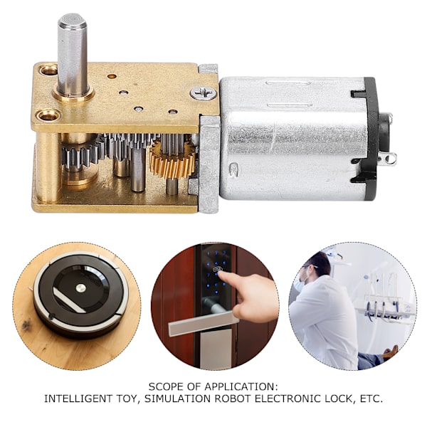 Mini Micro Metallväxelmotor N20 DC12V Hastighetsreducering CW/CCW Mikromotor 68RPM