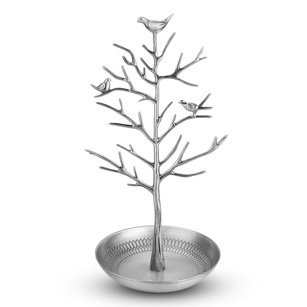 Elegant Smyckesdisplay, Fågelträdformat Metallställ för Heminredning, Galvaniserad Metall Säkerställer Hållbarhet & Skönhet för Dina Värdesaker