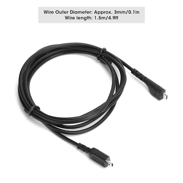 1,5 m/4,9 fot hörlursljudkabel OFC koppartråd Plug and Play för Steelseries Arctis 3 / 5 / 7