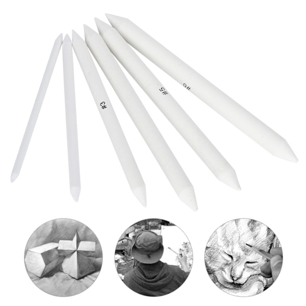 6 st Art Blender Papper Ritverktyg Student Konstnär Skiss Skuggor Papper Ritning Blender