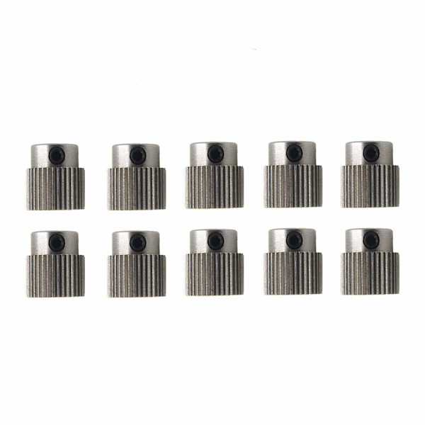 3Dman Extruder Remskiva 36Tänder Borr 5mm Rostfritt Stål Drivhjul för 1,75mm & 3mm 3D-skrivarfilament (10-pack)