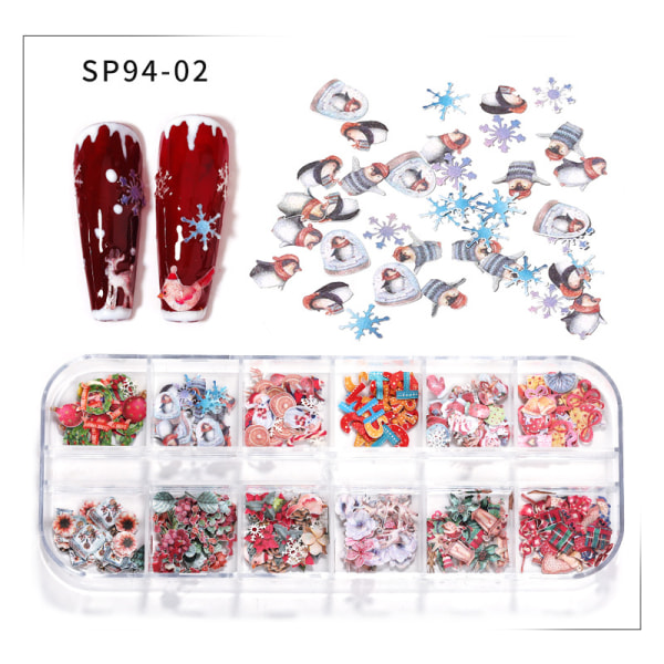 Nail Christmas Nail Art Flakes，Julen Nageldekaler