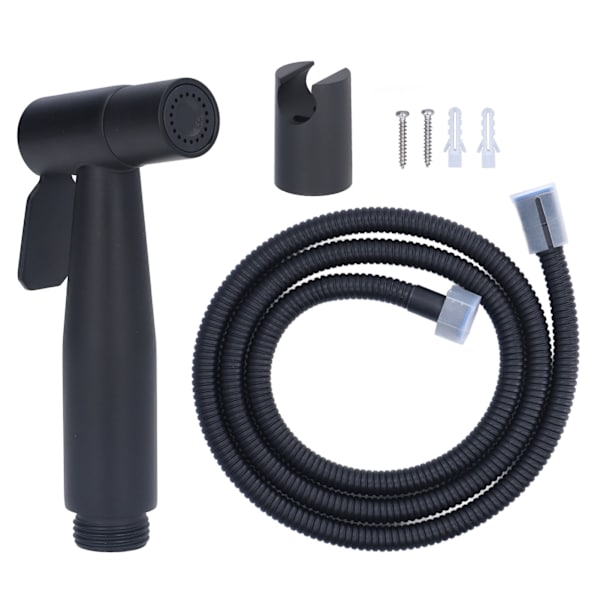Bidet Sprayer i rostfritt stål G1/2 Justerbart Vattentryck Bärbar Platssparande Enkel Installation Handhållen Bidet SprayerMatt Svart