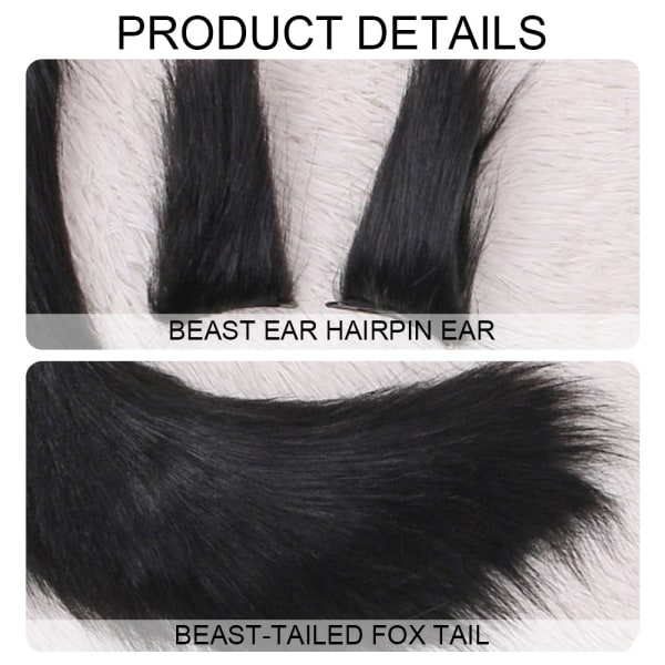 Wolf Fox Animal Ears Tail Set Wolf Ears Tail Kostym Rävöron