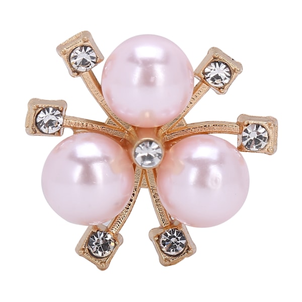 20 st pärlblommor strass DIY kläder manschett brosch mode smycken accessoarer rosa