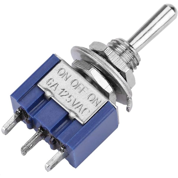 10 st Mini vippströmbrytare PÅ-AV-PÅ SPDT MTS-103 3-läges 3-stifts 6mm 6A 125VAC